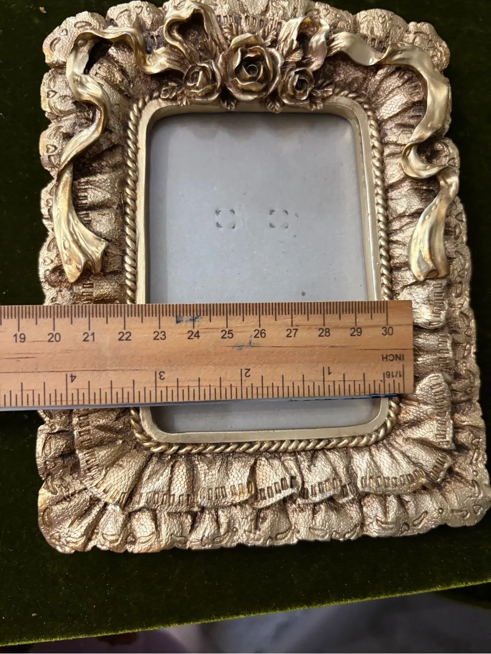 Gold Ornate Floral Tabletop Picture Frame - Classic Home Accent